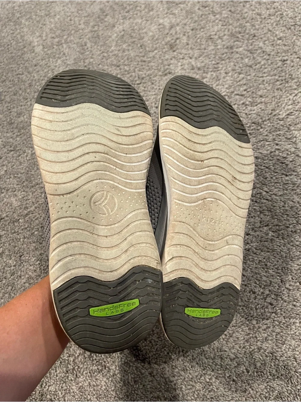 Kizik Athens Hands Free Sneakers Gray Men’s 8.5 Women’s 10 Slip On Shoes